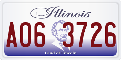 IL license plate A063726