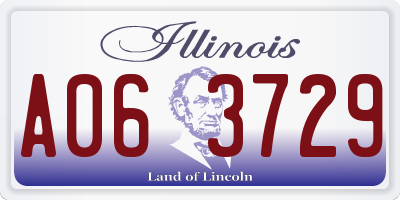 IL license plate A063729