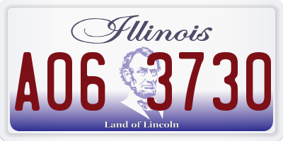 IL license plate A063730