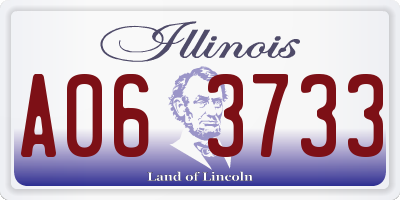 IL license plate A063733