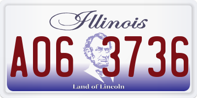 IL license plate A063736