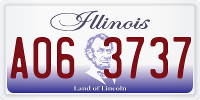 IL license plate A063737