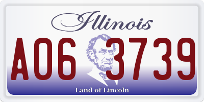 IL license plate A063739