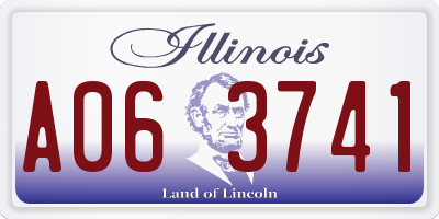 IL license plate A063741