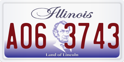 IL license plate A063743