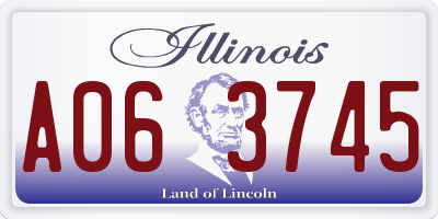 IL license plate A063745
