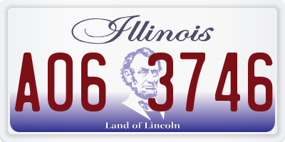 IL license plate A063746