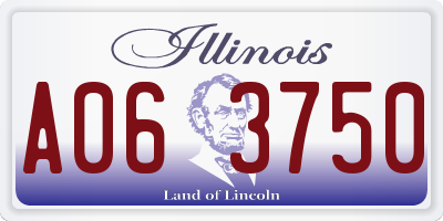 IL license plate A063750