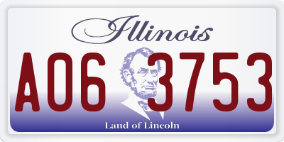 IL license plate A063753