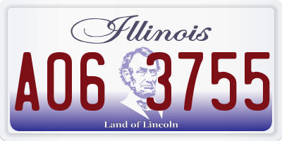 IL license plate A063755