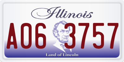 IL license plate A063757