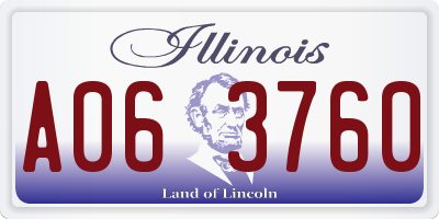 IL license plate A063760
