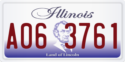 IL license plate A063761