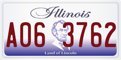 IL license plate A063762