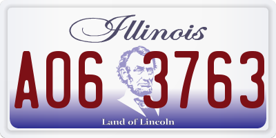 IL license plate A063763