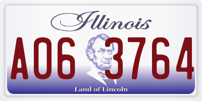 IL license plate A063764