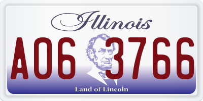 IL license plate A063766