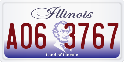 IL license plate A063767