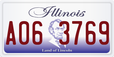 IL license plate A063769
