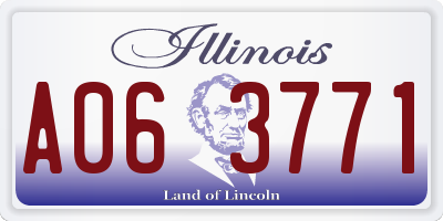 IL license plate A063771