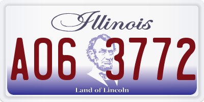 IL license plate A063772