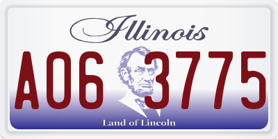 IL license plate A063775