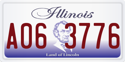 IL license plate A063776