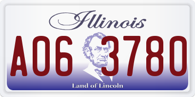 IL license plate A063780