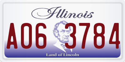 IL license plate A063784