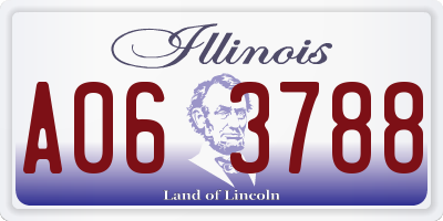 IL license plate A063788