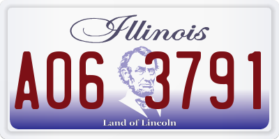 IL license plate A063791