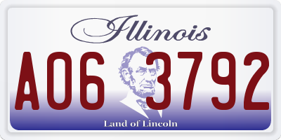 IL license plate A063792