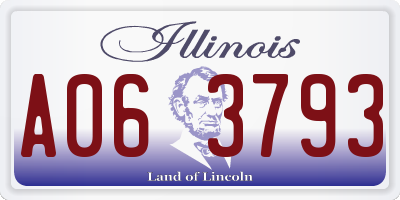 IL license plate A063793