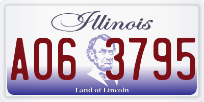 IL license plate A063795