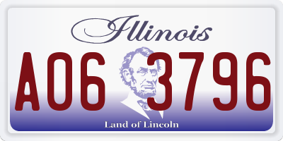 IL license plate A063796
