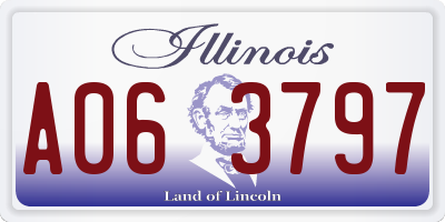 IL license plate A063797