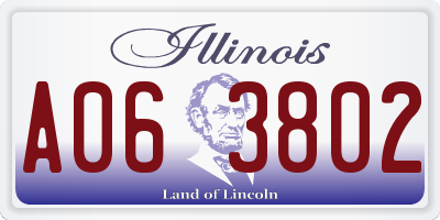 IL license plate A063802