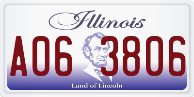 IL license plate A063806