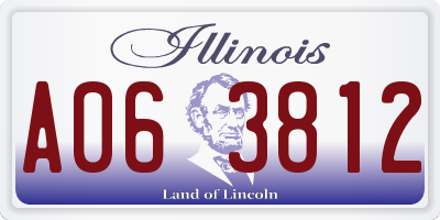 IL license plate A063812