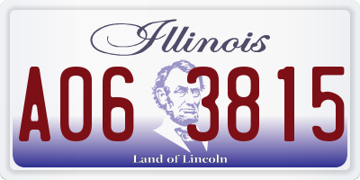 IL license plate A063815