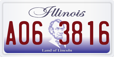 IL license plate A063816