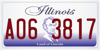 IL license plate A063817