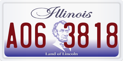 IL license plate A063818