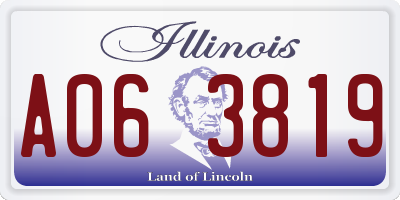 IL license plate A063819
