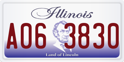 IL license plate A063830
