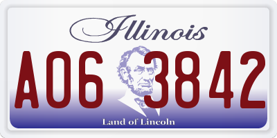 IL license plate A063842