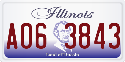 IL license plate A063843