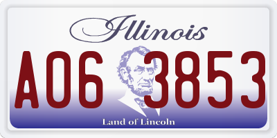 IL license plate A063853