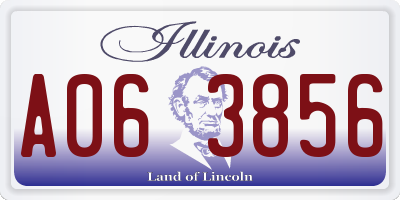 IL license plate A063856