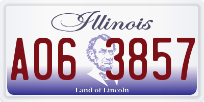 IL license plate A063857
